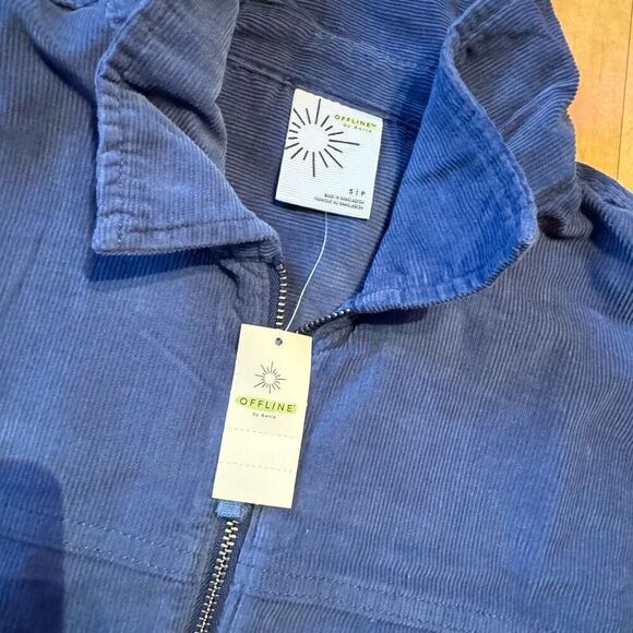 OFFLINE by Aerie quarter zip Corduroy Shacket NWT size S m1 - Picture 4 of 5